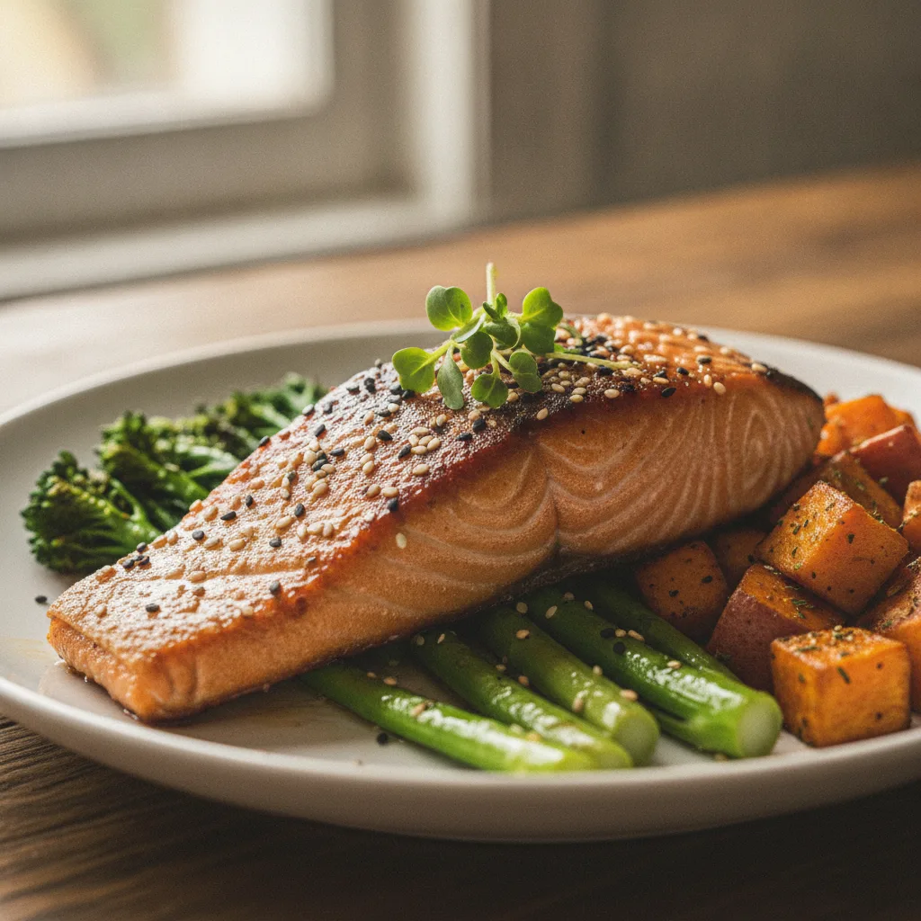 Miso Salmon + Rainbow Greens
